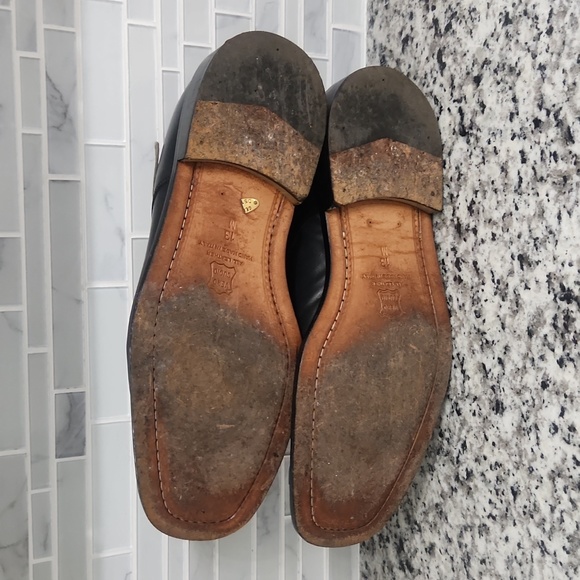 Gray Belvedere Genuine Ostrich Skin Oxford Dress Shoes sz 13 M made in Italy - Picture 6 of 7